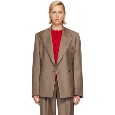 Róhe Róhe Taupe Hourglass Shaped Blazer