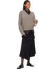 Róhe Róhe Taupe Sculptural Compact V-neck Sweater - 4