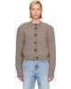 Róhe Róhe Taupe Statement Mouliné Cardigan - 1