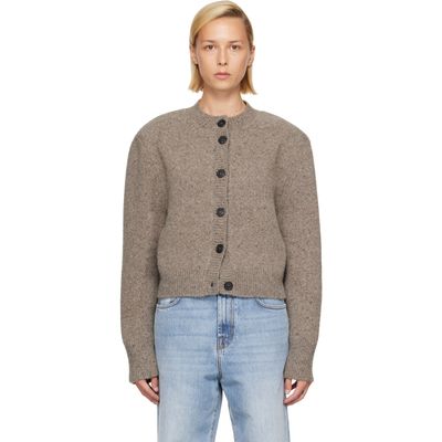 Róhe Róhe Taupe Statement Mouliné Cardigan