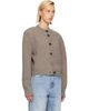 Róhe Róhe Taupe Statement Mouliné Cardigan - 2