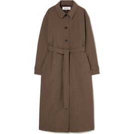 Róhe Róhe Technical Check Belted Stretch Nylon Coat