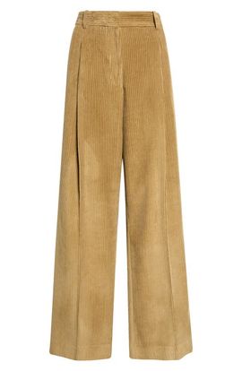 Róhe Róhe Ted Pleated Lower Waist Corduroy Trousers