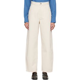 Róhe Róhe White Berber Barrel Leg Jeans