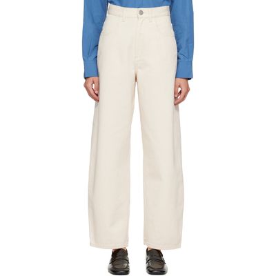 Róhe Róhe White Berber Barrel Leg Jeans