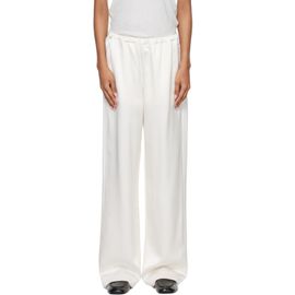Róhe Róhe White Relaxed Fit Satin Trousers