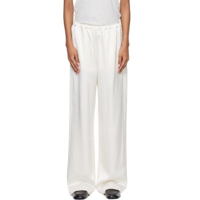 Róhe Róhe White Relaxed Fit Satin Trousers