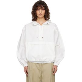 Róhe Róhe White Textured Cotton-Blend Anorak Jacket
