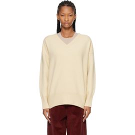 Róhe Róhe Yellow Classic V-Neck Sweater