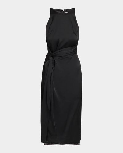 Róhe Sleeveless Sarong Halter Midi Dress