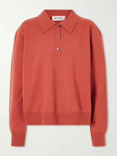 RÓHE Stretch wool and cashmere-blend polo shirt