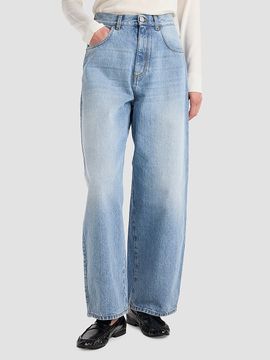 Róhe Women's Berber High-Waist Barrel-Leg Jeans