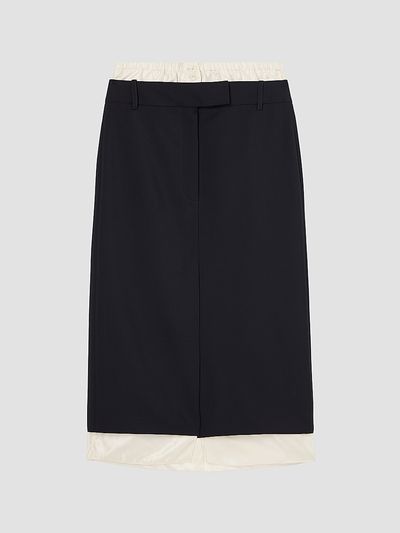 Róhe Women's Boxer Detail Virgin Wool-Mohair Midi Skirt