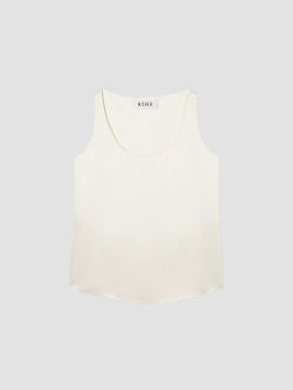 Róhe Women's Satin Scoopneck Sleeveless Top