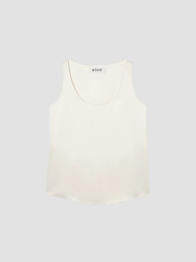 Róhe Women's Satin Scoopneck Sleeveless Top