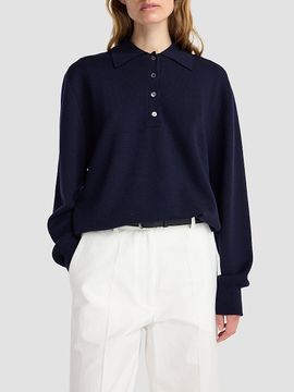Róhe Women's Wool-Blend Polo Sweater