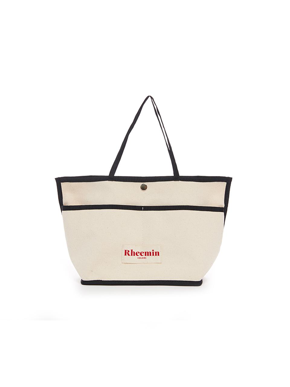 RHEEMIN Daily canvas TOTE bag - BLACK