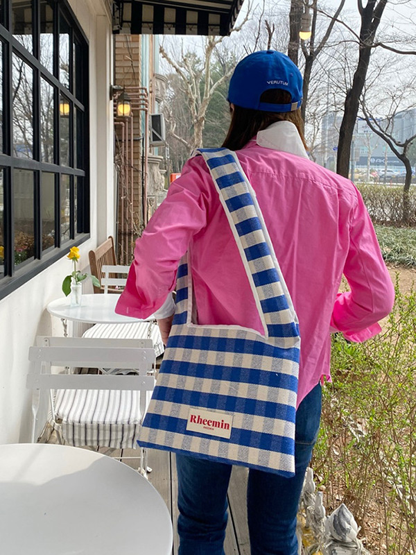 RHEEMIN Shoulder Checks Bag_Blue