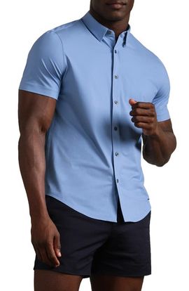 Rhone Rhone Commuter Slim Fit Short Sleeve Button-Up Shirt