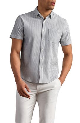 Rhone Rhone Commuter Stripe Seersucker Button-Up Shirt