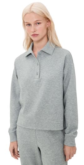 Rhone Rhone Dreamglow Polo Sweatshirt Heather Gray