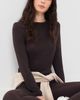 Rhone Rhone Featherweight Rib Long Sleeve Tee Dark Espresso - 2
