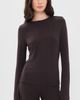 Rhone Rhone Featherweight Rib Long Sleeve Tee Dark Espresso - 3