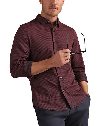 Rhone Rhone Red Gingham Slim Fit Commuter Shirt