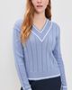 Rhone Rhone Varsity Cable Knit Sweater Hydrangea Blue - 2
