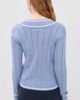 Rhone Rhone Varsity Cable Knit Sweater Hydrangea Blue - 3