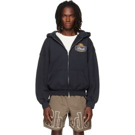 Rhude Rhude Balck 'Rhude Safari Crest' Zip-Up Hoodie