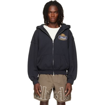 Rhude Rhude Balck 'Rhude Safari Crest' Zip-Up Hoodie
