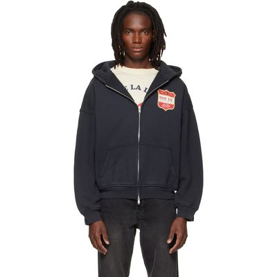 Rhude Rhude Black Filtaro Crest Zip-Up Hoodie