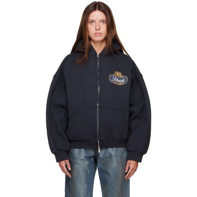 Rhude Rhude Black 'Rhude Safari Crest' Zip-Up Hoodie