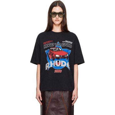 Rhude Rhude Black 'Road To Cairo' T-shirt