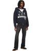 Rhude Rhude Black 'Winter 91 Rallye' Zip-Up Hoodie - 4