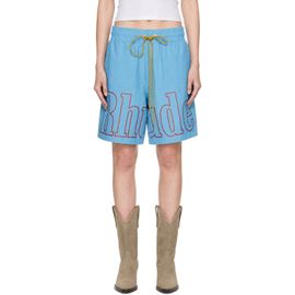 Rhude Rhude Blue Logo Track Shorts