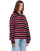 Rhude Rhude Burgundy & Navy Fontaine Striped L/S Polo - 2