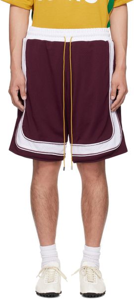 Rhude Rhude Burgundy & White Como Basketball Shorts