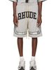 Rhude Rhude Gray Baggy Mesh Collegiate Logo Shorts - 1