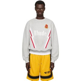 Rhude Rhude Gray Lightning Crewneck Sweatshirt