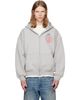 Rhude Rhude Gray 'Rhude Automobile Club' Zip-Up Hoodie - 1