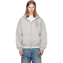 Rhude Rhude Gray 'Rhude Automobile Club' Zip-Up Hoodie