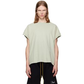 Rhude Rhude Green Classique Cutoff Sleeve T-shirt