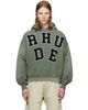 Rhude Rhude Green 'Rhude' Chenille Patch Logo Hoodie - 1