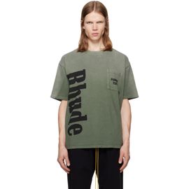 Rhude Rhude Green 'Rhude' Logo Pocket T-shirt
