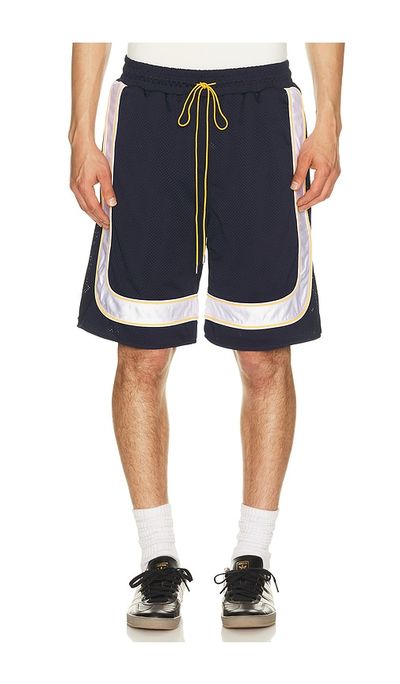 Rhude Rhude Mesh Piping Baggy Track Shorts