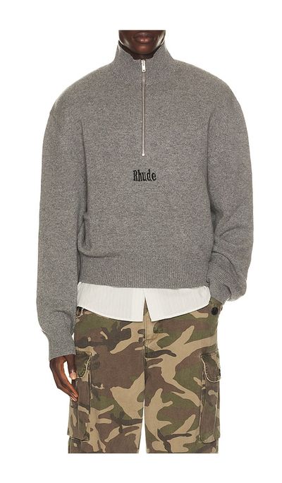 Rhude Rhude Quarter Zip Knit Top