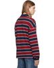Rhude Rhude Red & Navy Fontaine Striped Long Sleeve Polo - 3