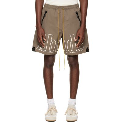 Rhude Rhude Taupe 'RH' Logo Shorts